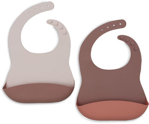 Jollein slabbetjes siliconen - 2 stuks - blush shades