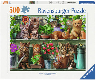Ravensburger puzzel dieren katjes in het rek - 500 stukjes.