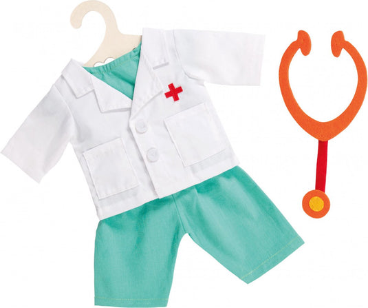 Heless poppen doktersoutfit met stethoscoop, 28-35 cm