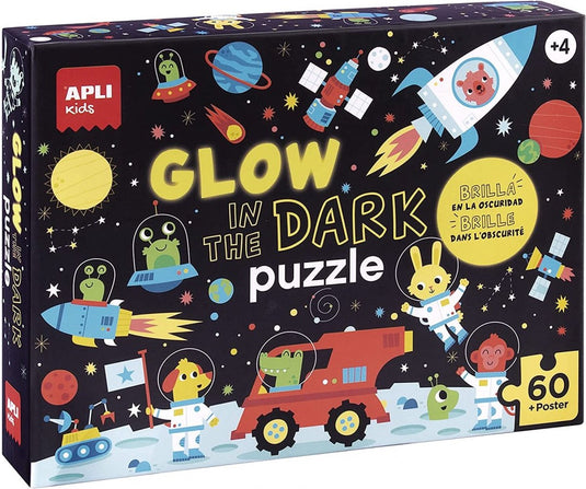 Apli kids puzzel - glow in the dark ruimtevaart