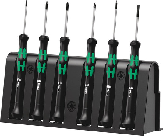 Wera 2050 6 schroevendraaierset elektronica en fijnmechanica 6-delig plat, kruiskop phillips, torx plus, microstix