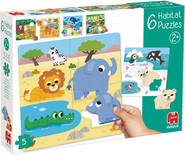 Jumbo goula puzzel 6 habitat - 5st.