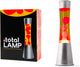 I-total lavalamp - lava lamp - sfeerlamp - 40x11 cm - glas aluminium - 30w - geel met rode lava - zilvergrijs - xl2349