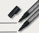 Sigel krijtstift - zwart - ronde punt 1-2 mm - set 2 stuks - si-ba177