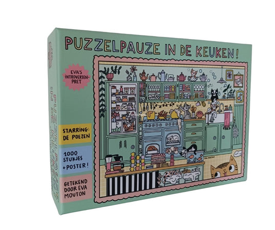 Eva mouton eva's introvertenpret: puzzelpauze in de keuken
