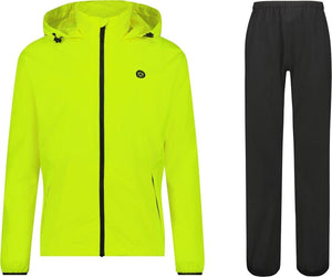 Agu go regenpak essential unisex - geel - xxl - dames heren - waterdicht ademend