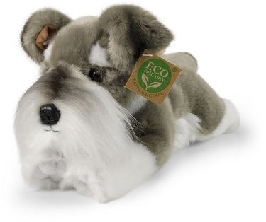 Rappa eco vriendelijke serie - pluche hondenknuffel - schnauzer - 28 cm - grijs
