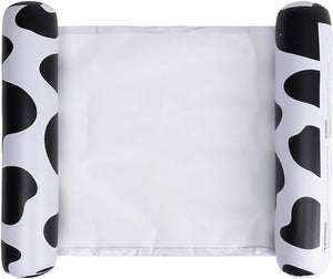 Swim essentials - waterhangmat - 117 cm - zwart wit - koeienprint- suntanner