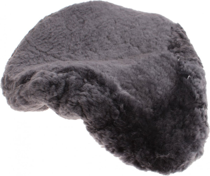 Afbeelding laden in galerijviewer, zadeldekje schapenvacht grijs 28 cm
