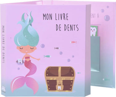 Toothwonders - la sirene - livre de collection de dents avec fermeture magnétique