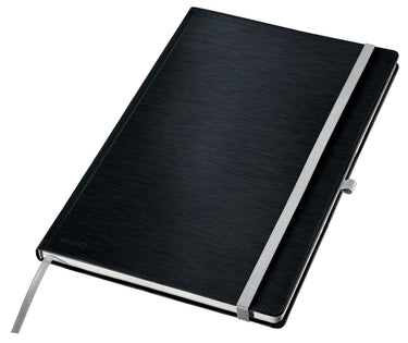 Leitz style notitieboek a4 geruit - met hardcover - 100 grams papier - satijn zwart