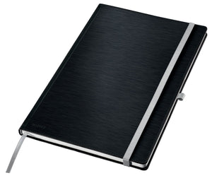 Leitz style notitieboek a4 geruit - met hardcover - 100 grams papier - satijn zwart