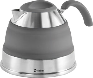 Outwell collaps kettle 1.5l campingketel opvouwbaar siliconen grijs