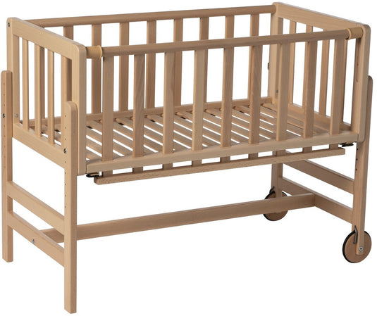 Geuther betty co-sleeper, aanschuifbed, wieg - met wielen - 45x90 cm - babybedje tot 9 kg - massief beukenhout - eco hout