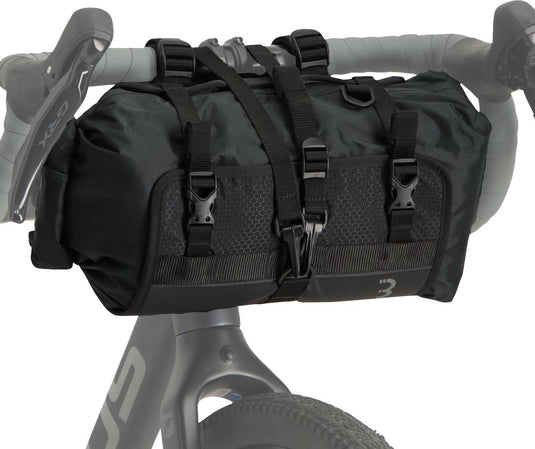 Bbb cycling stuurtas racefiets gravelbike 5 tot 10 liter - nylon stuurharnas met waterdichte fietstas - bikepacking tassen - drybag frontfellow bsb-141