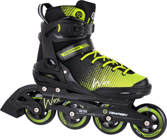 Tempish wox 84 skeelers volwassenen – 4x84mm wielen – fitness inline skates – zwart groen – maat 42