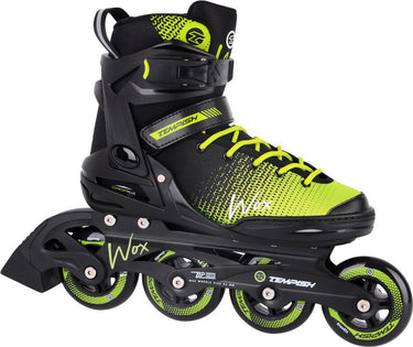 Tempish wox 84 skeelers volwassenen – 4x84mm wielen – fitness inline skates – zwart groen – maat 43