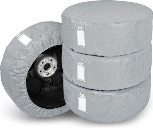 Kegel blazusiak bandenhoezen opslag opberg set a 4 stuks maat xl - vanaf 17 - 19 inch kleur grijs ideaal bij winter zomer wissel