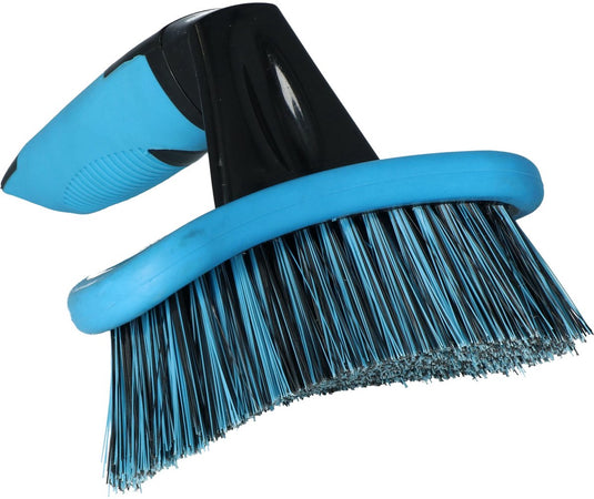Protecton bandenborstel - verwijdert ingebed vuil, zand, remstof - nat en droog te gebruiken - beschermende rubberen stootrand - stevige comfortabele grip