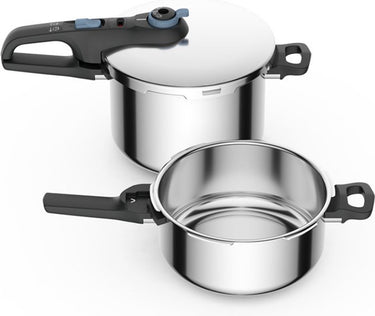 Tefal p2584301 secure trendy snelkookpannen 2-delige set 4l + 6l