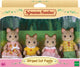Sylvanian families 5180 familie gestreepte kat- fluweelzachte speelfiguren