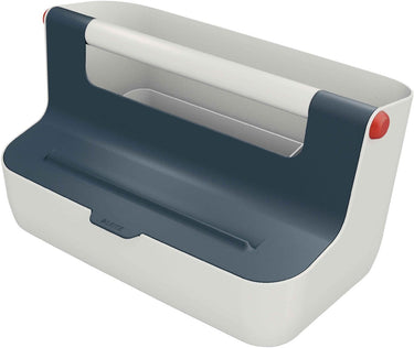Leitz cosy draagbare opbergdoos met vakjes - opbergbox met deksel - ideaal voor thuiskantoor thuiswerken - fluweel grijs