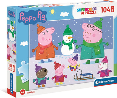 Clementoni - puzzel - 104 stukjes - peppa pig - puzzel voor kinderen - supercolor