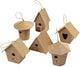 Creativ company vogelhuisjes 7 cm papier-machã© blank 6 stuks