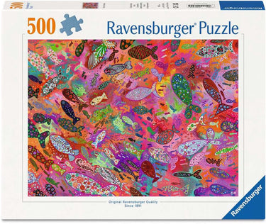 Ravensburger – fish in fuchsia – legpuzzel – 500 stukjes