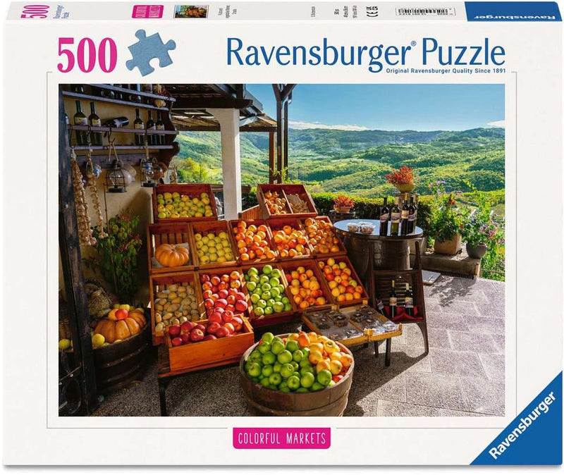 Afbeelding laden in galerijviewer, Ravensburger – groente- en fruitmarkt, kroatië – legpuzzel – 500 stukjes
