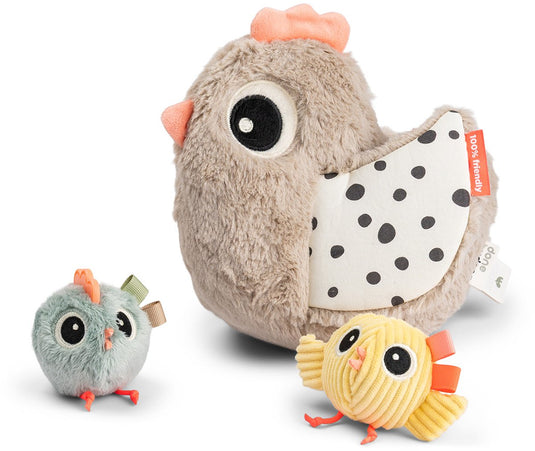 Done by deer hide seek activity toy - clucky - sand