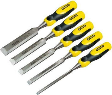 Stanley steekbeitelset dynagrip 5dlg. (6.10.15.20.25 mm)