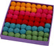 Creativ company wol kralen 20mm sterke kleuren 64 stuks