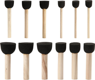 Creativ company http: www.cchobby.nl foam-tamponeerstokjes-l-9-10-cm-d-13-20-25-35-mm-12-stuk-1-doos