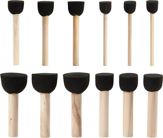 Creativ company https: www.cchobby.nl foam-tamponeerstokjes-l-9-10-cm-d-13-20-25-35-mm-12-stuk-1-doos