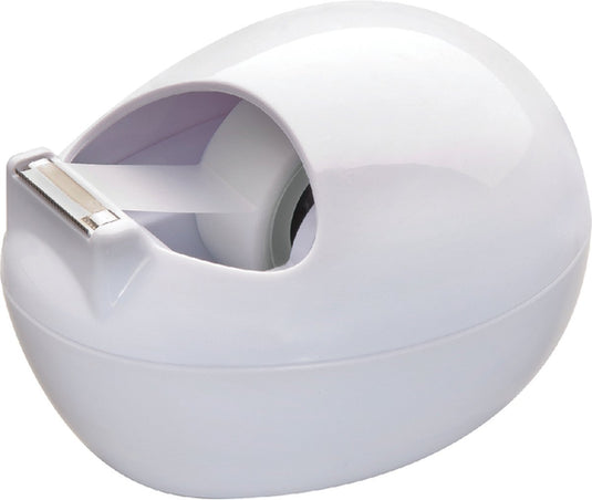 Scotch ® tape dispenser design keivormig by karim rashid, wit + 1 rol ® magic™ tape 19 mm x 7,5 m