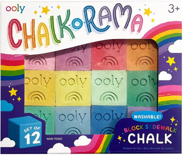 Ooly - chalk-o-rama - 12 blokken stoepkrijt