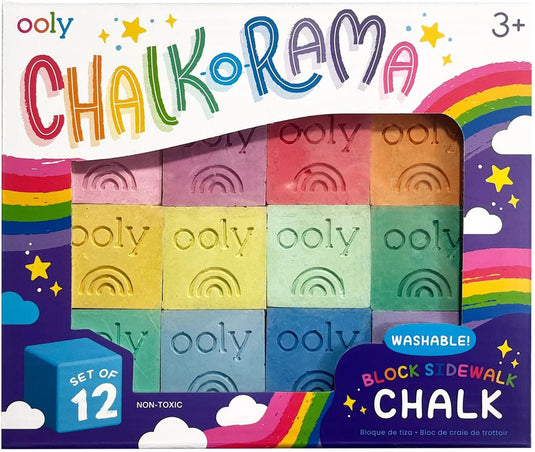 Ooly - chalk-o-rama - 12 blokken stoepkrijt