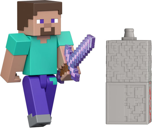 Mattel minecraft action figure steve 8 cm action figuur