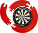 Engelhart longfield darts - surround in 4 delen - rood