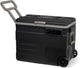 Steamy -e single zone roller elektrische compressor koelbox op wielen - single zone - 55 liter - 12v en 230v - voor auto en camping - zwart