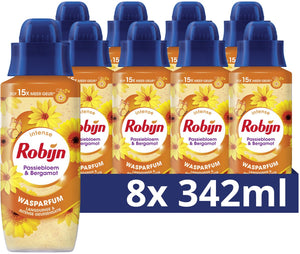 Robijn intense wasparfum - passiebloem bergamot - 8 flessen x 342 ml