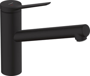 Hansgrohe zesis m33 - keukenmengkraan - ééngreeps bediening - coolstart energiebesparend - ecosmart waterbesparend - 150mm maat - 1 straalfunctie - mat zwart