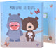 Toothwonders - l’hippo et l’ours - livre de collection de dents avec fermeture magnétique