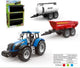 Amuuso 1:32 tractor met 2 aanhangwagens 26x10x38,5cm