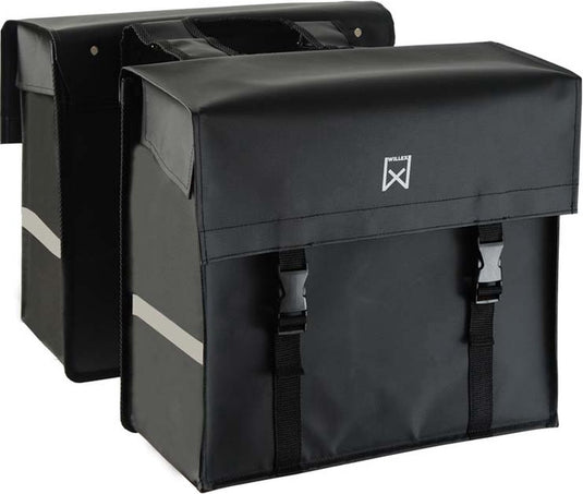 Willex bisonyl - dubbele fietstas - 40 liter - zwart - universele bevestiging