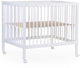 Childhome park 97 - box met wieltjes - verstelbaar op 3 hoogtes - hout - wit - 98x78x82 cm