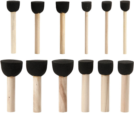 Creativ company creotime tamponeerstokjes foam 13-20-25-35 mm 12 stuks
