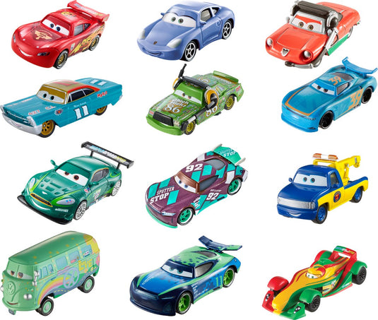Mattel disney pixar cars verrassingsitem metalen singles clipstrip
