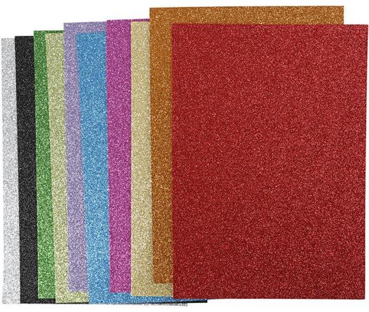 Creativ company https: www.cchobby.nl glitter-foam-vellen-a4-vel-210x297-mm-dikte-2-mm-glitter-diverse-kleuren-10-div-vellen-1-doos
